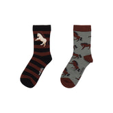 2 pairs of organic cotton socks with dinosaur motif – sustainable, comfortable and breathable